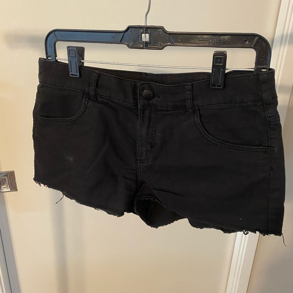 Black Denim Shorts